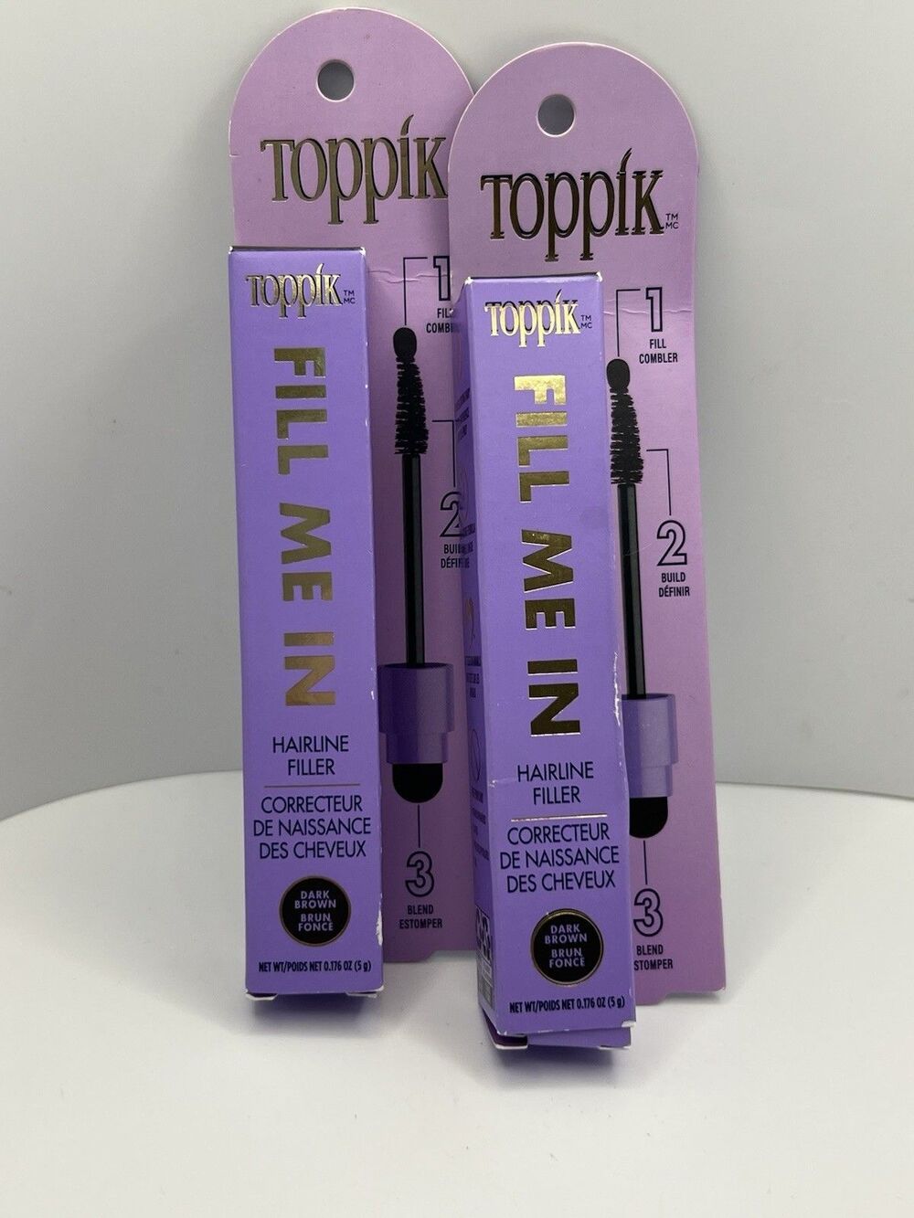 (2) - Toppik Fill Me In Hairline Filler Wands - DARK BROWN - 0.176oz - $29MSRP